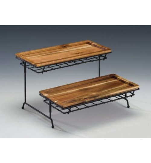 METAL AYAKLI AHŞAP TEŞHİR STANDI  30 X 30 H: 18 Cm